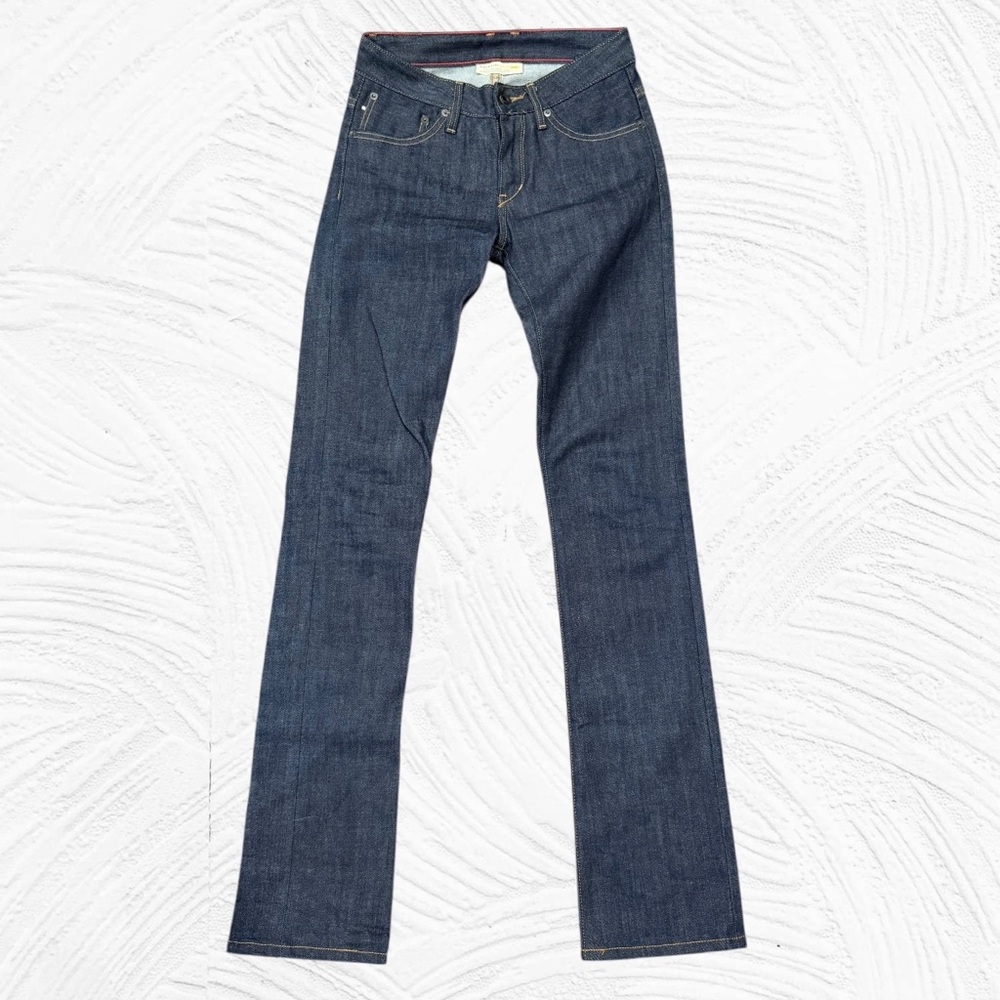 Raleigh Denim size 25X33.5 , Raw Selvedge White Oak Handmade Low Rise‎ EUC